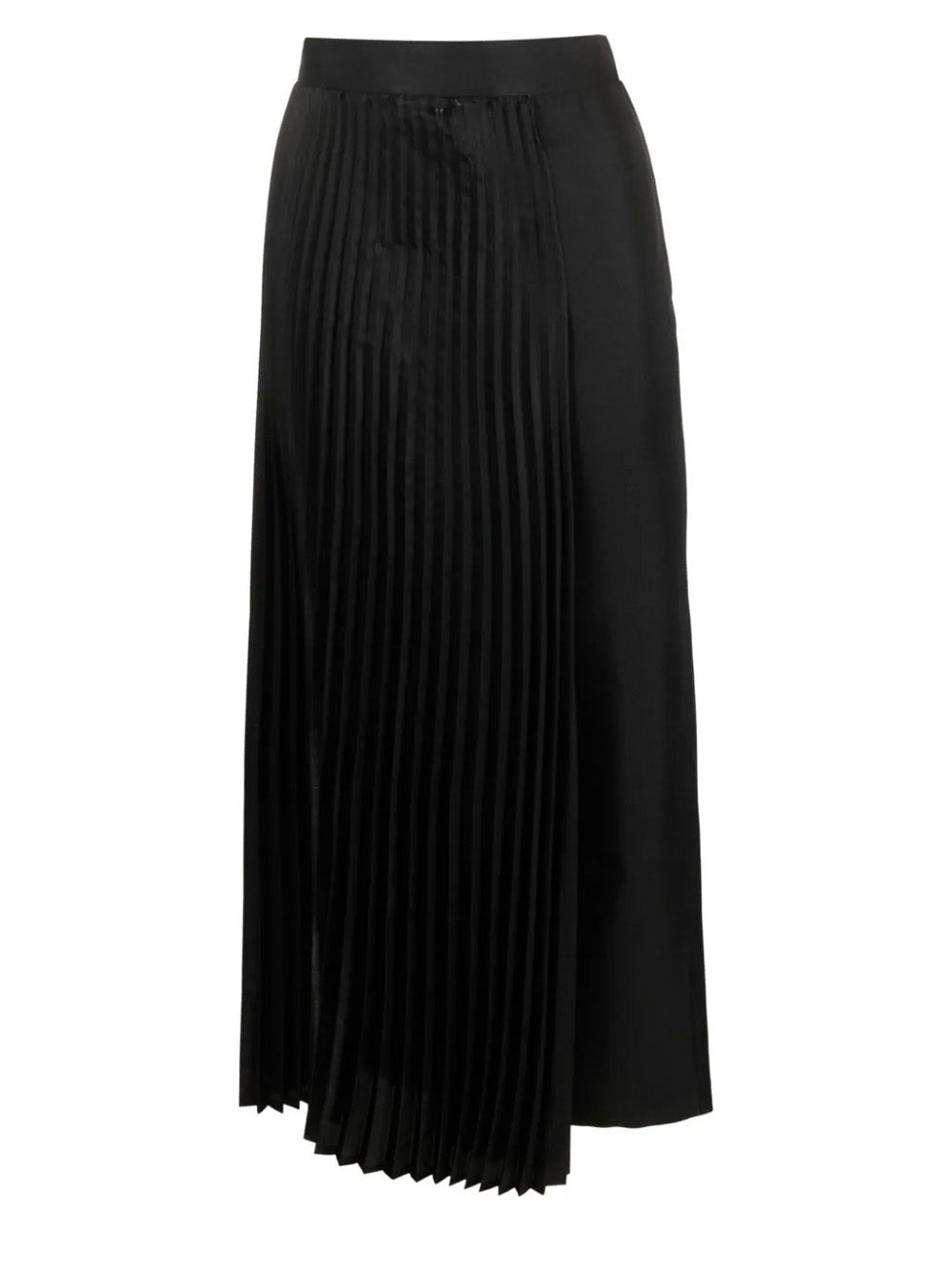 Junya-Watanabe-Panel-Pleated-Skirt-Black-1