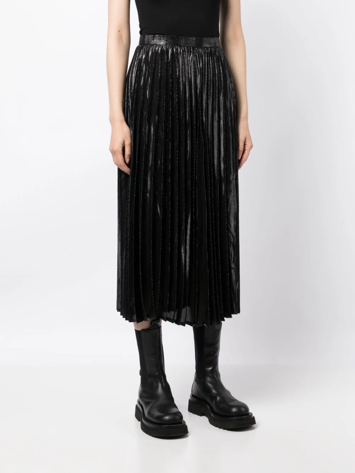 Junya-Watanabe-Shiny-Pleated-Skirt-Black-3