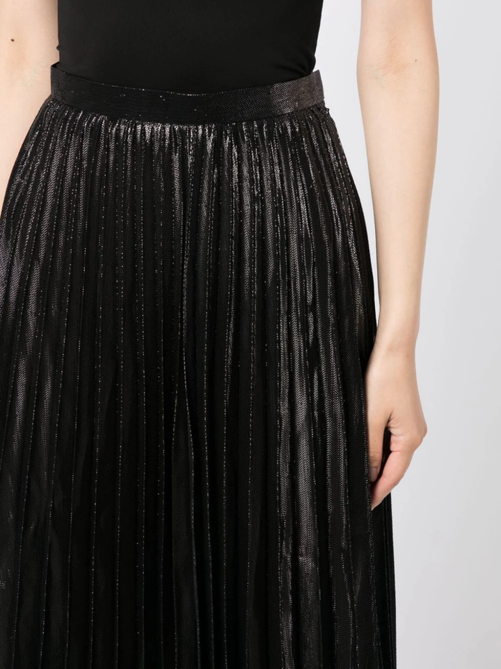 Junya-Watanabe-Shiny-Pleated-Skirt-Black-5