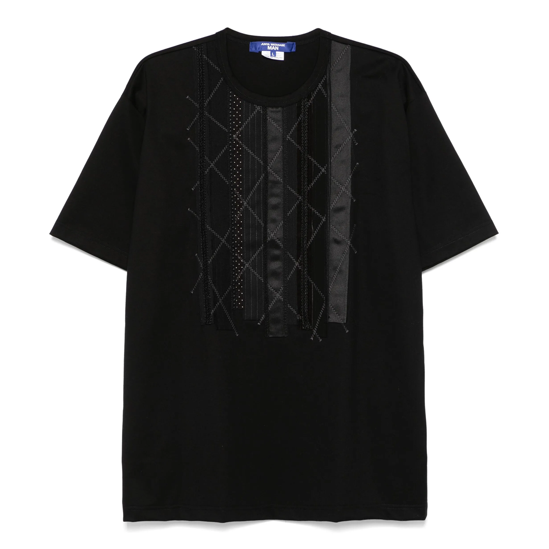 Cotton Jersey Braid Patchwork Tee