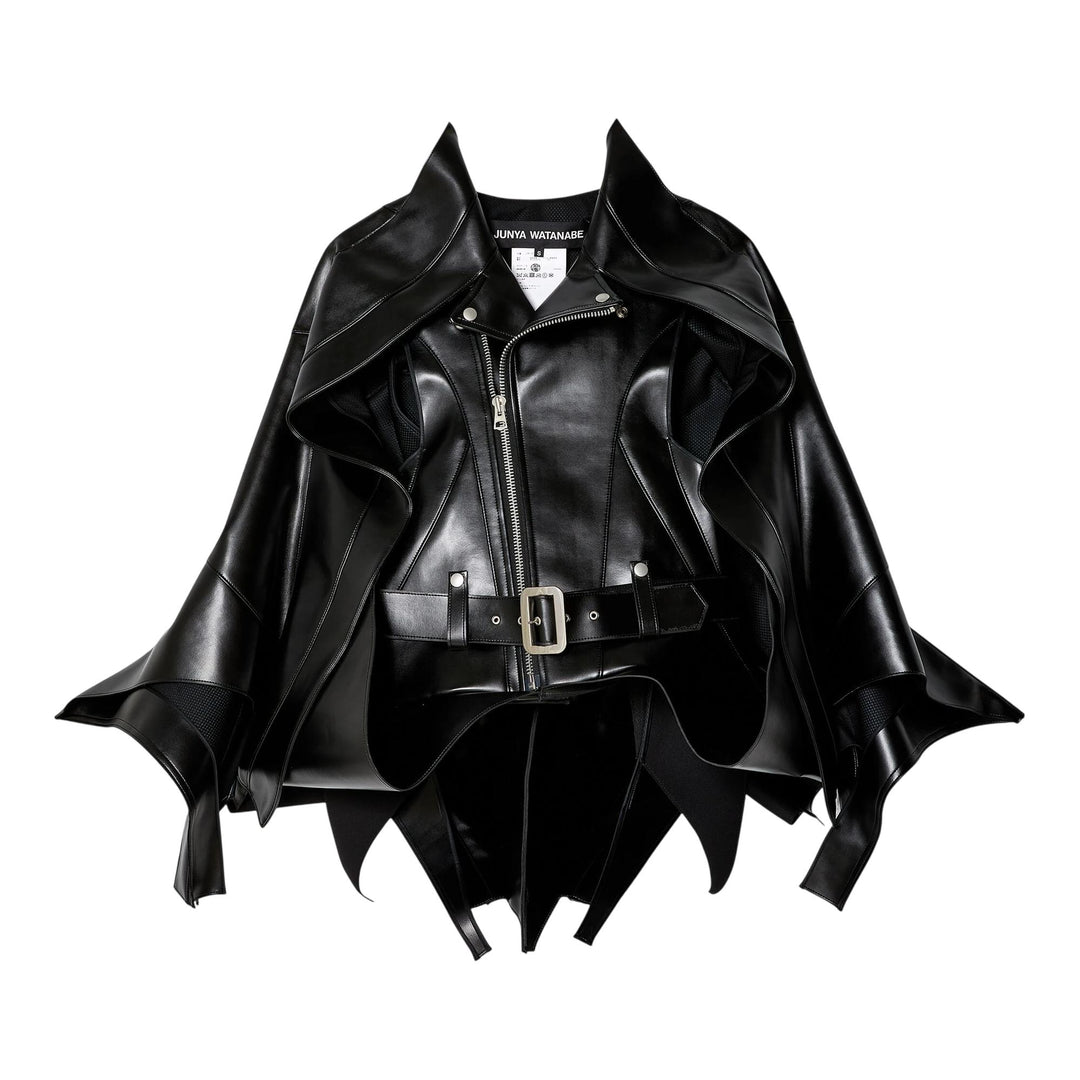 Junya_Watanabe_Faux_Leather_Jacket_Black