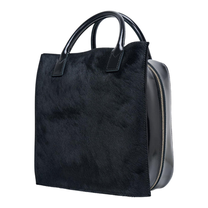 Club21 - Junya Watanabe - Glazed Leather Hairhide Crossbody - CROSS BODY - Black