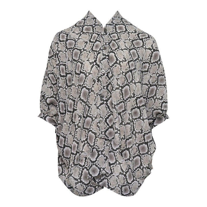 Club21 - Junya Watanabe - Polyester Georgette Python Top - BLOUSES - Black