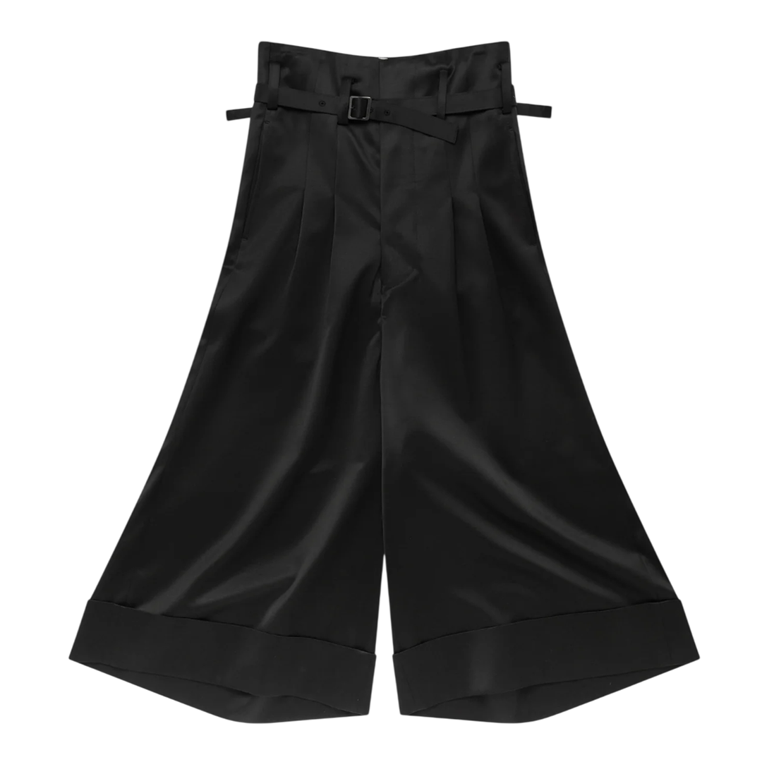 Wool Viscose Grosgrain Culottes