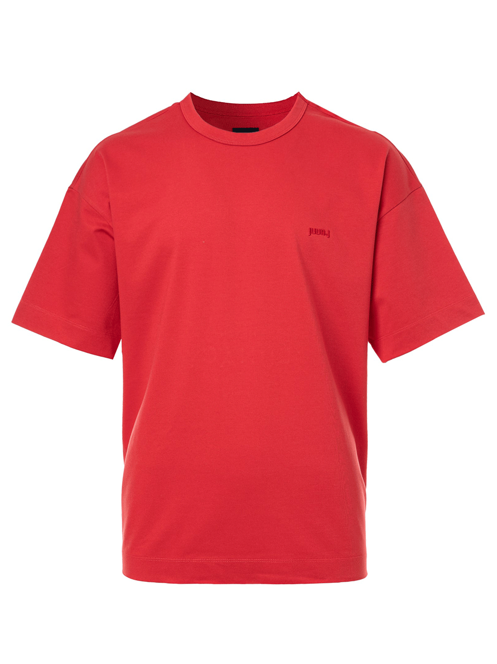 Juun.J-Semi-Over-Fit-Graphic-T-Shirt-Red-1
