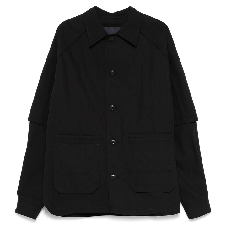 Juun.J_Dual_Sleeve_Work_Shirt_Black