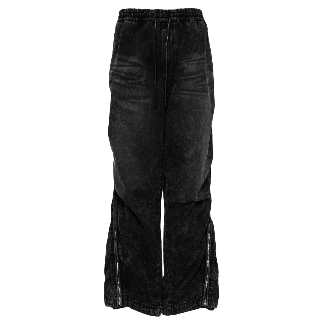 Juun.J_Full_Side-Zip_Destroyed_Denim_Pants_Black