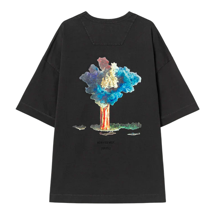Pigment Dyed Flower Print Tee