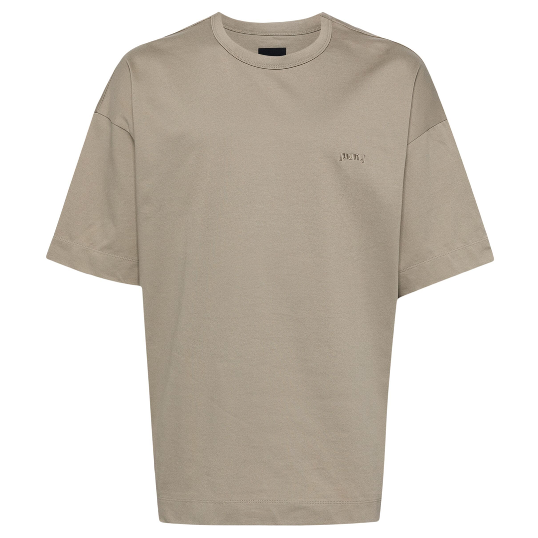 Juun.J_Semi-Over_Fit_Embroidery_T-Shirt_Beige