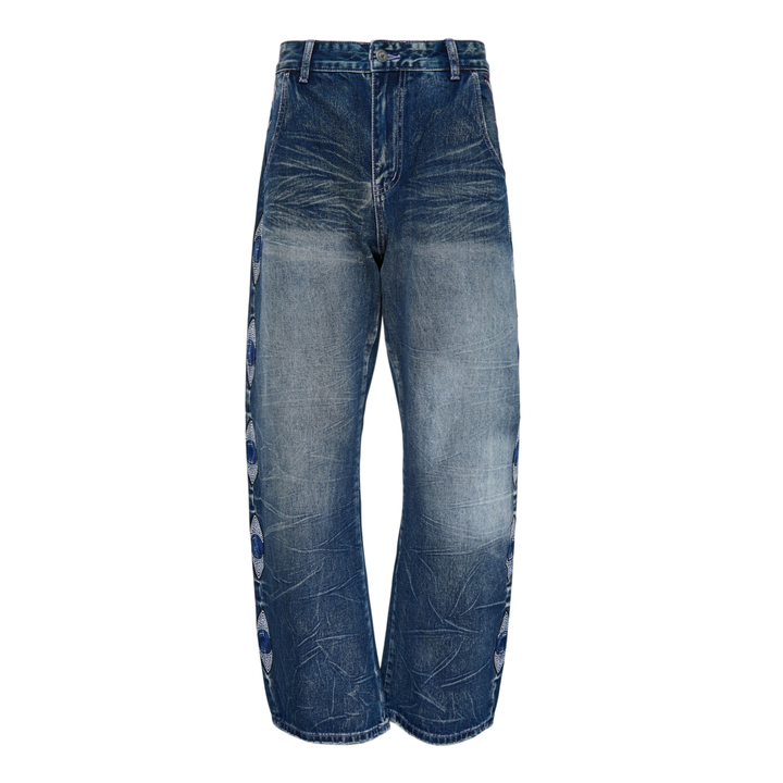 Gemstone Eye Embroidery Jeans