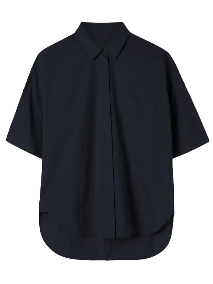       Lee-Mathews-Poplin-Short-Sleeve-Shirt-Navy-1