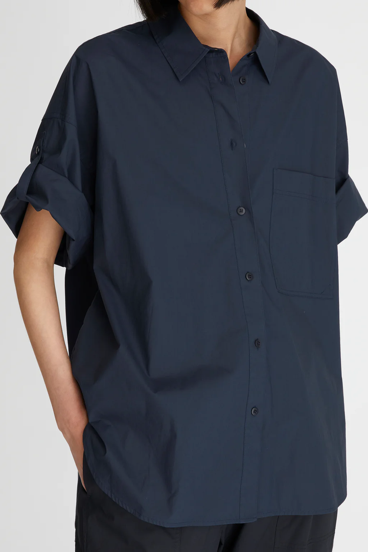 Lee-Mathews-Poplin-Short-Sleeve-Shirt-Navy-5