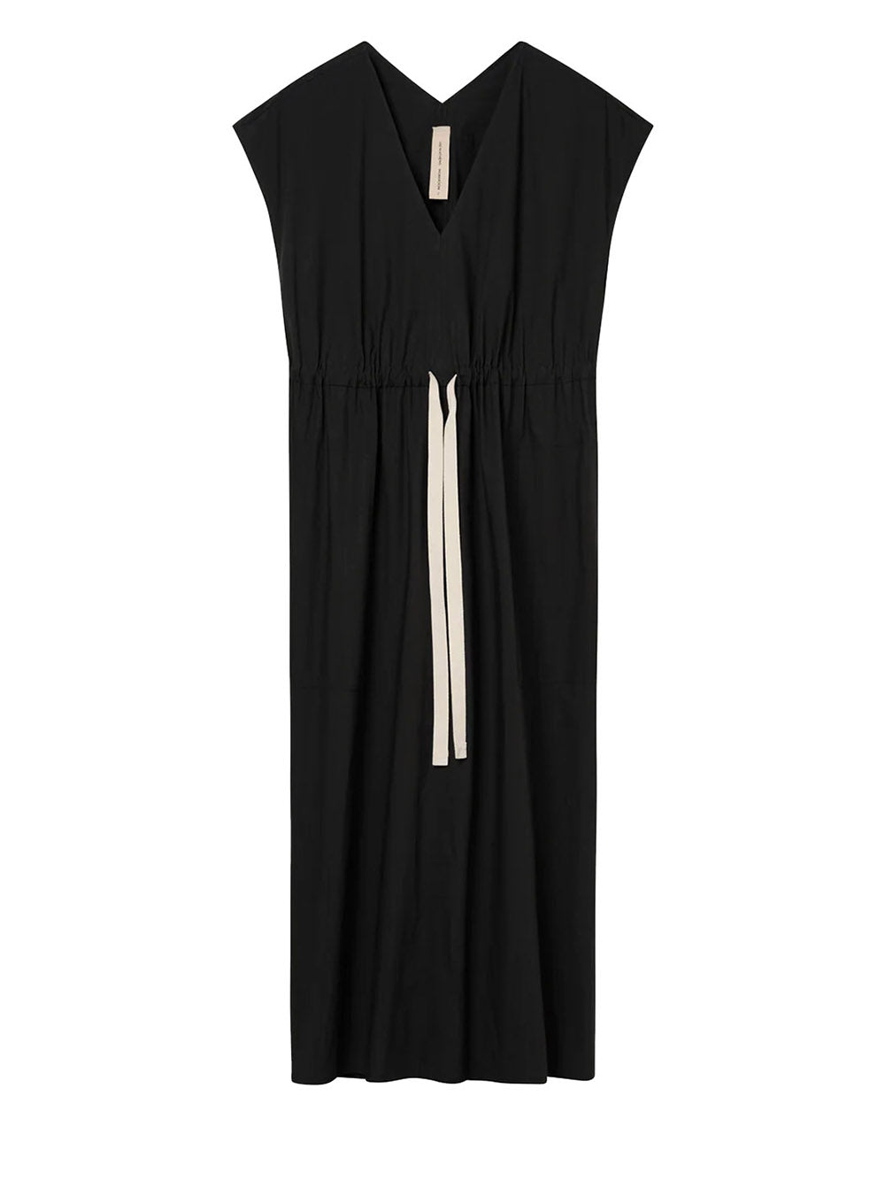 Lee-Mathews-Poplin-V-Neck-Dress-Black-1