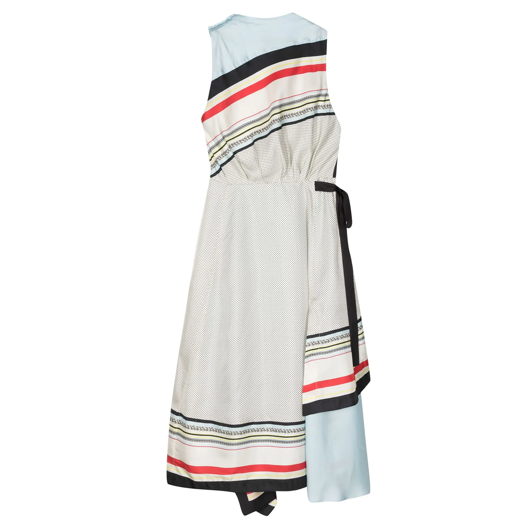 Liberty Silk Sleeveless Cascade Dress