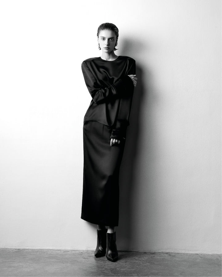 Blair Matte Acetate Mix Skirt