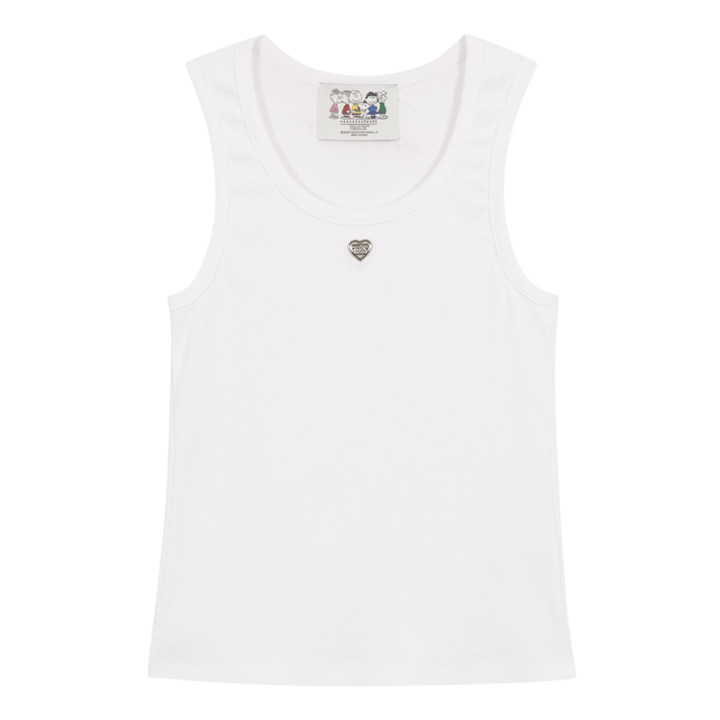Heart Pendant Sleeveless T-Shirt