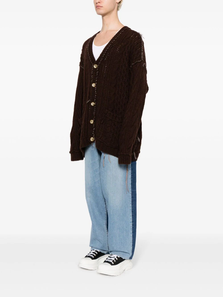 MASTERMIND-Oversized-Cashmere-Handknitted-Cardigan-Brown-3