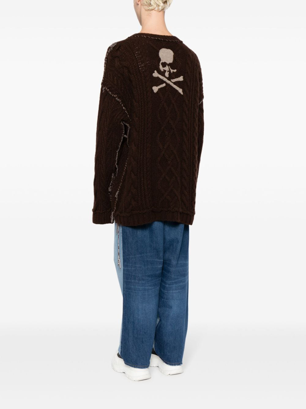 MASTERMIND-Oversized-Cashmere-Handknitted-Cardigan-Brown-4