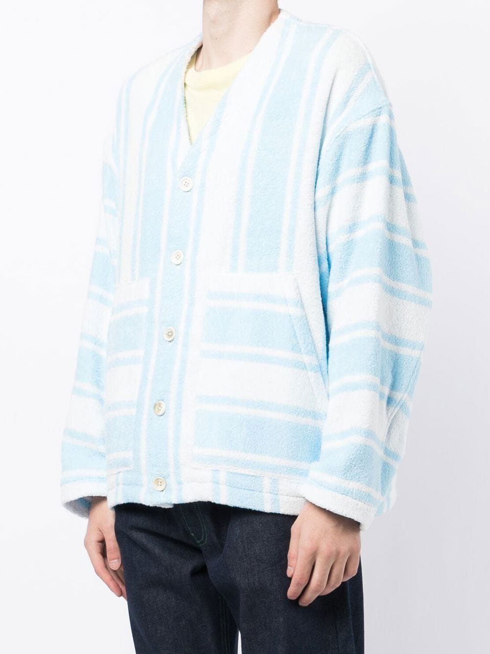 MASTERMIND-Striped-Pile-Cardigan-Light-Blue-4