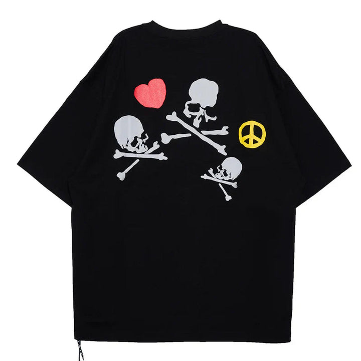 Club21 - MASTERMIND - Boxy Fit Hand Drawn Short Sleeve Tee - TEES - Black
