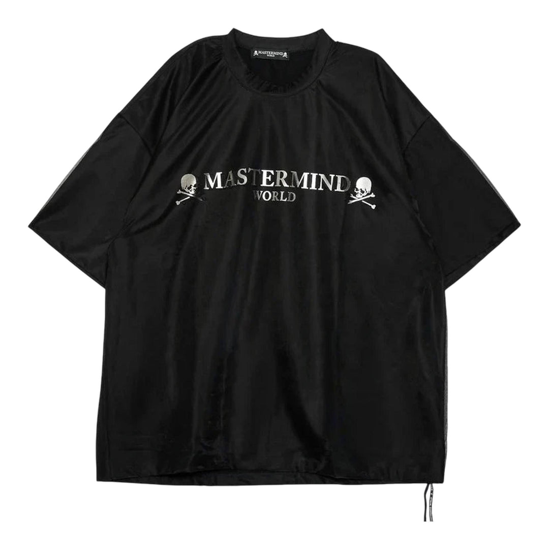 Club21 - MASTERMIND - Boxy Fit Sheer Over-Layer Short Sleeve Tee - TEES - Black