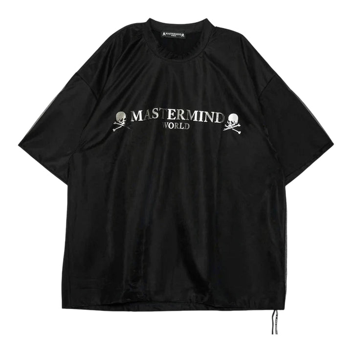 Club21 - MASTERMIND - Boxy Fit Sheer Over-Layer Short Sleeve Tee - TEES - Black