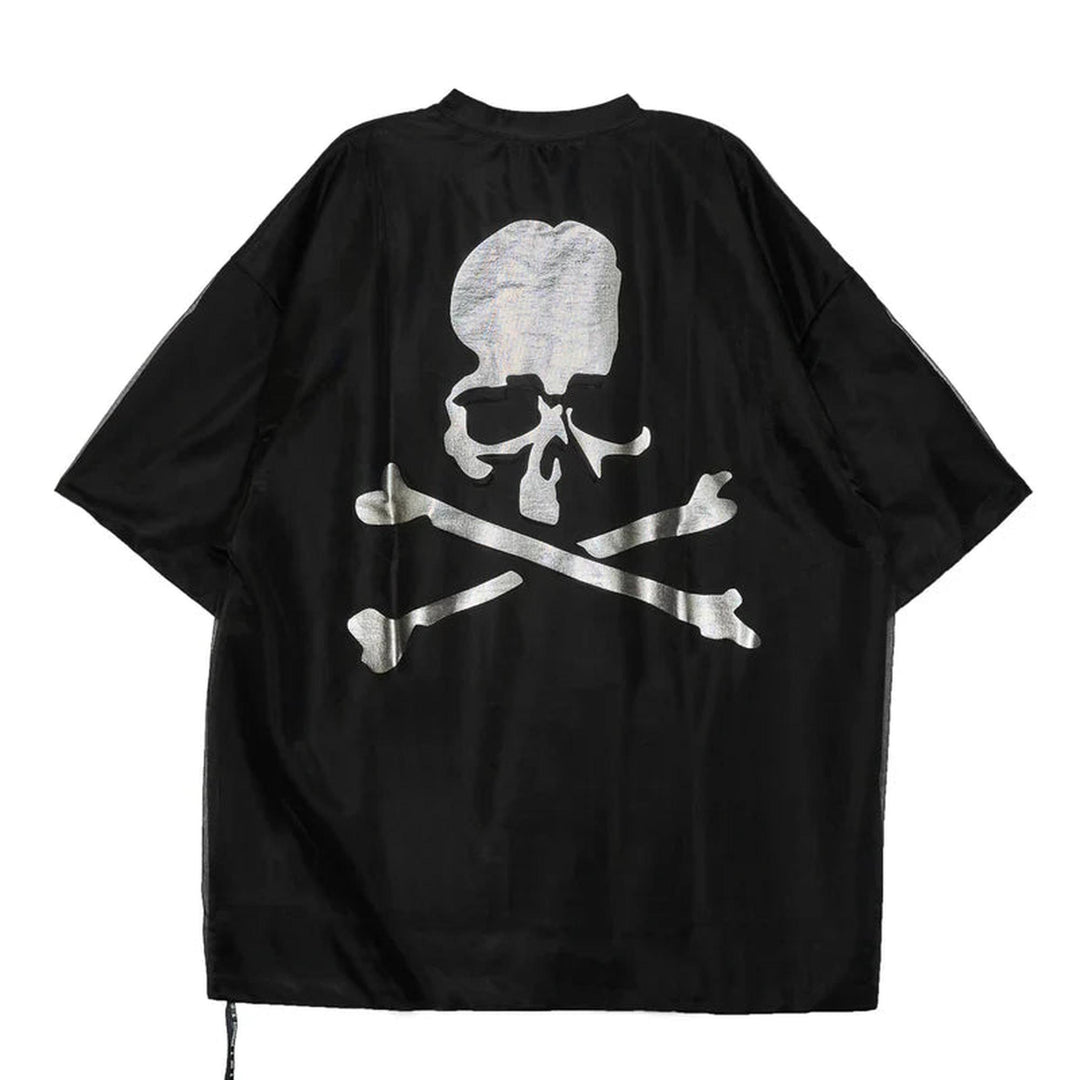 Club21 - MASTERMIND - Boxy Fit Sheer Over-Layer Short Sleeve Tee - TEES - Black