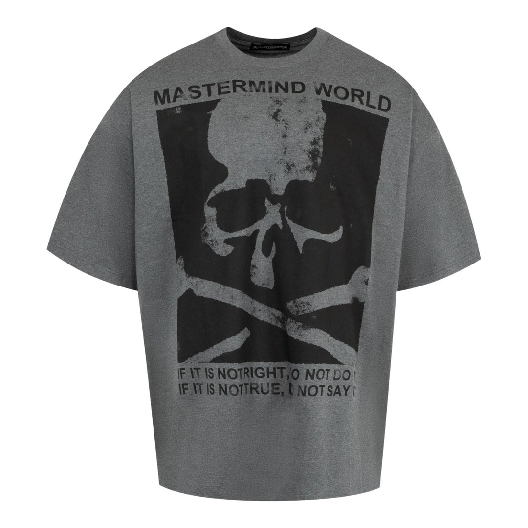 Club21 - MASTERMIND - Oversized Fit Poster Short Sleeve Tee - TEES - Grey