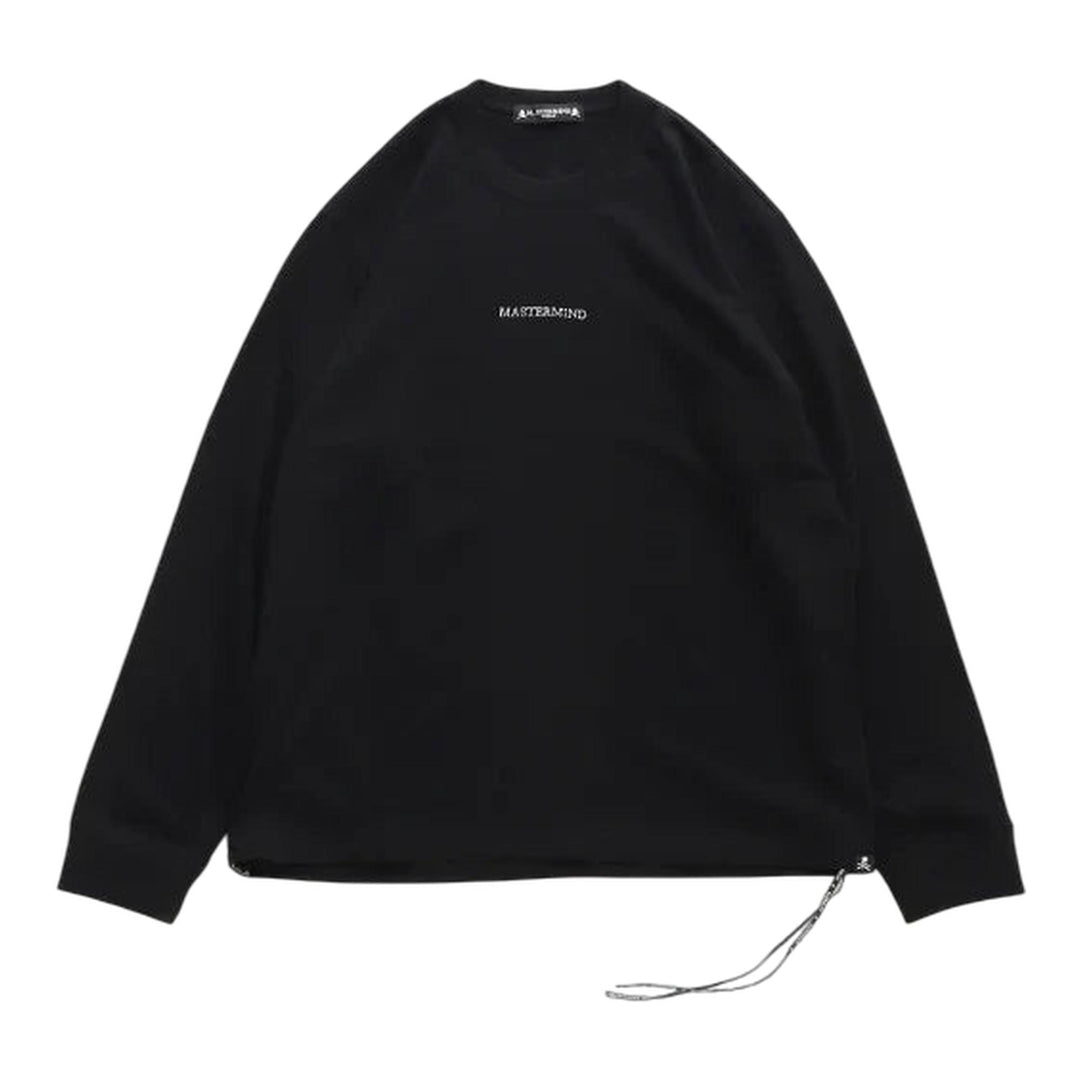 Club21 - MASTERMIND - Swarovski Crystals Loopwheel Long Sleeve Tee - TEES - Black