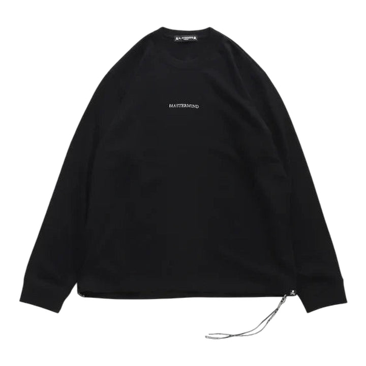 Club21 - MASTERMIND - Swarovski Crystals Loopwheel Long Sleeve Tee - TEES - Black