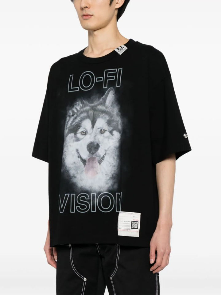 MIHARA-YASUHIRO-Dog-Printed-Tee-Black-3