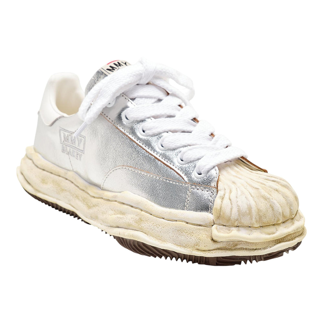 Club21 - MIHARA YASUHIRO - Blakey Original Sole Wrinkled Leather Low-Top Sneakers - SNEAKERS - Silver