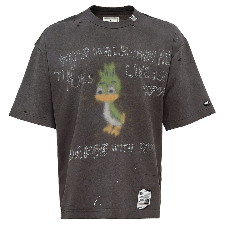 MIHARA_YASUHIRO_Distressed_Tee_Black