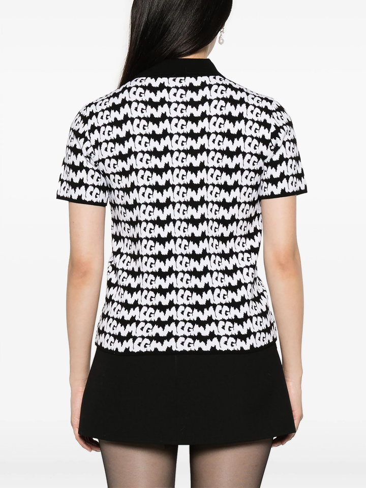 MSGM-Allover-Polo-Black-4