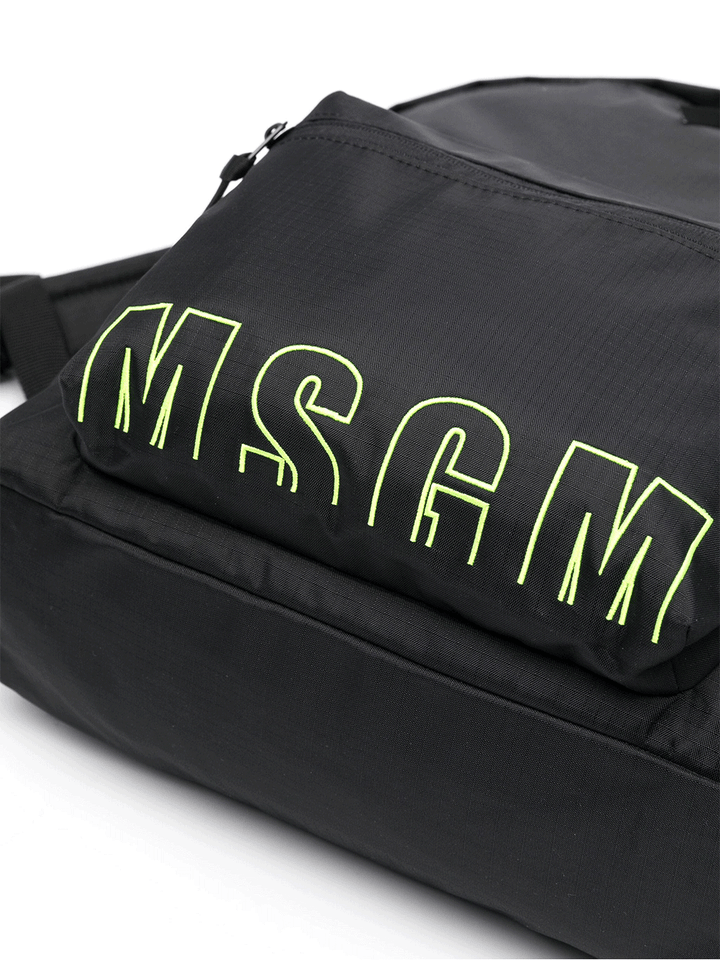 MSGM-Block-Logo-Backpack-Black-4