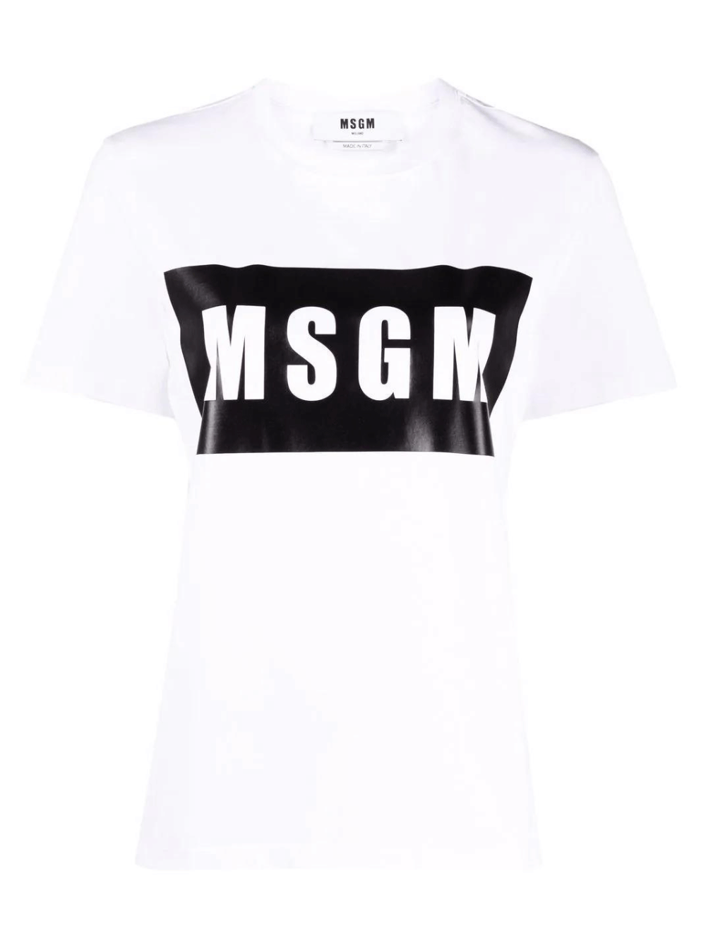 MSGM-Box-Logo-Cotton-Tee-White-1