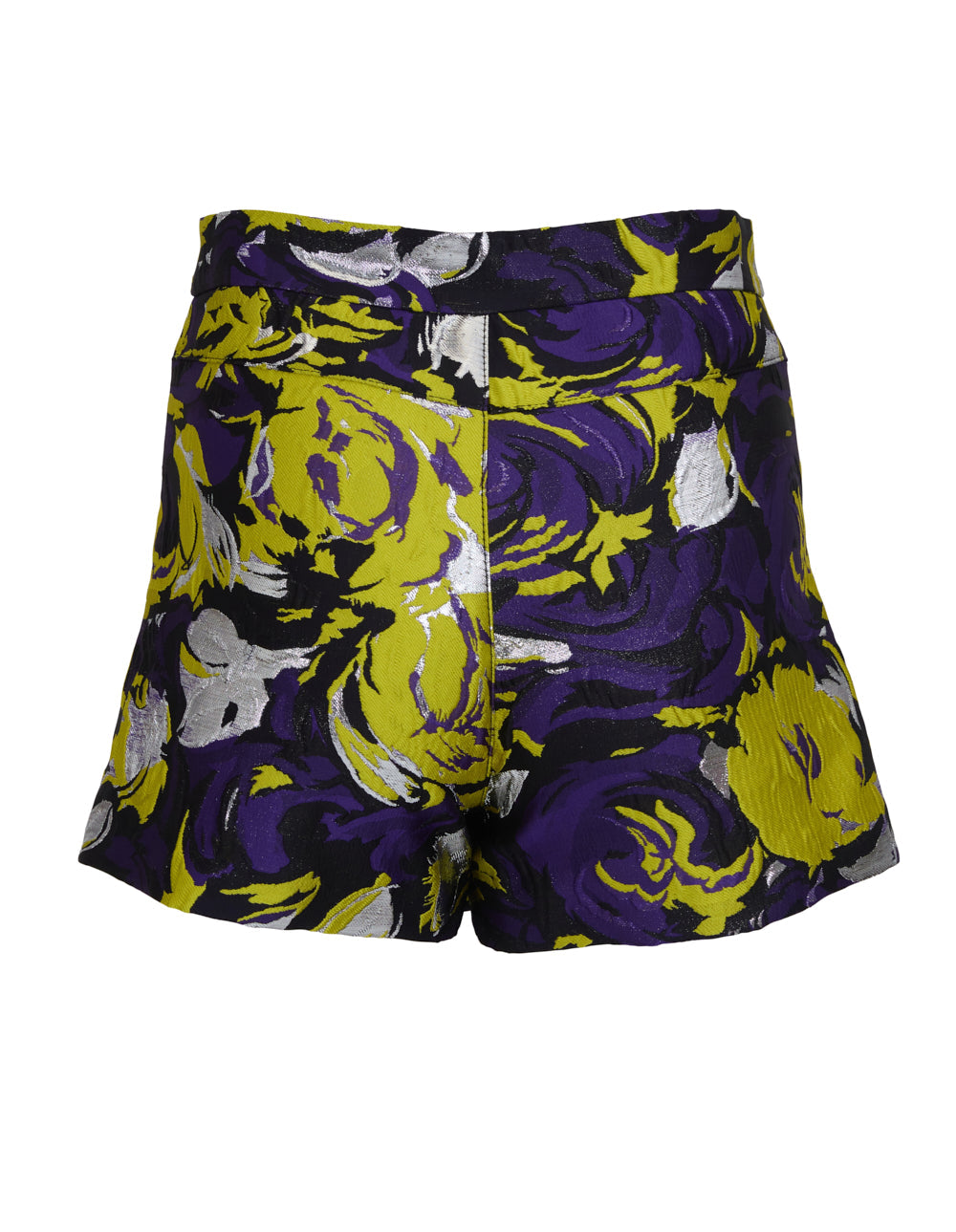 MSGM-Brushstroke-Flower-Print-Skort-Yellow-2