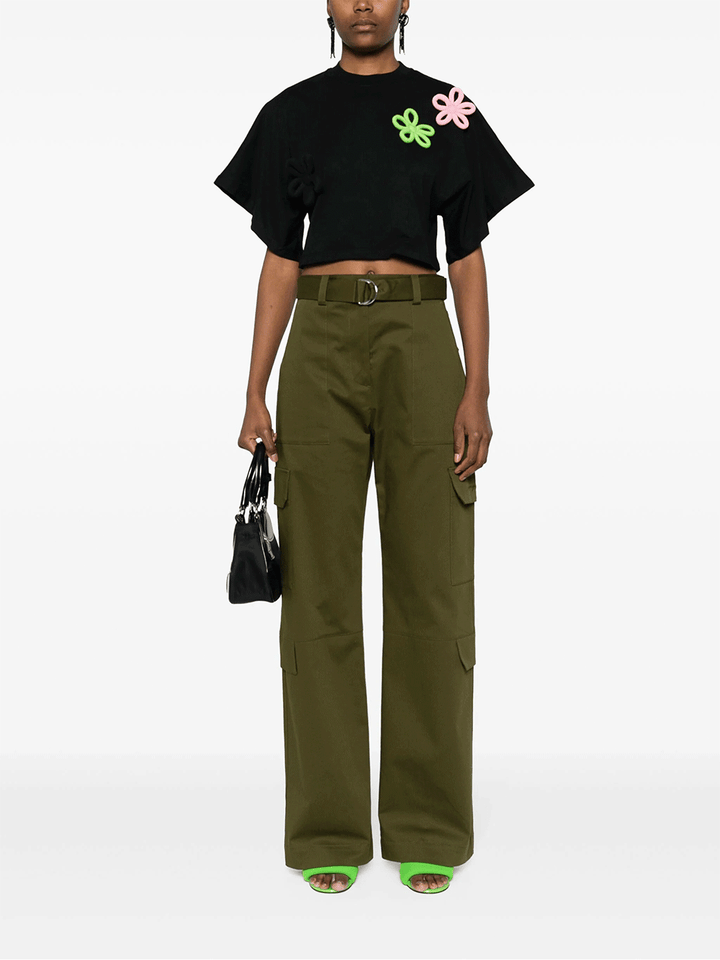 MSGM-Daisy-Applique-Cropped-T-Shirt-Black-2