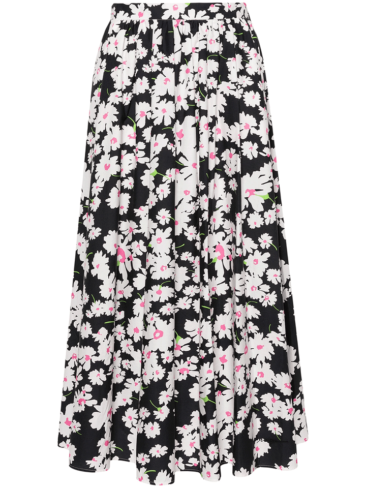 MSGM-Daisy-Print-Maxi-Skirt-Black-1