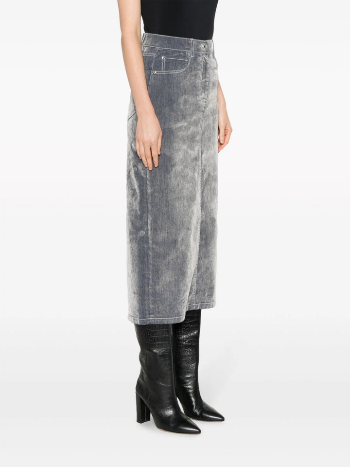 MSGM-Flocked-Denim-Grey-Midi-Skirt-Grey-3