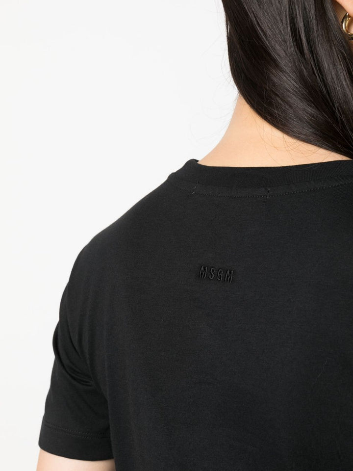 MSGM-Knotted-Details-T-Shirt-Black-5