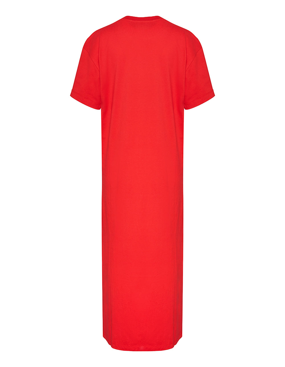 MSGM-Logo-T-Shirt-Dress-Red-2