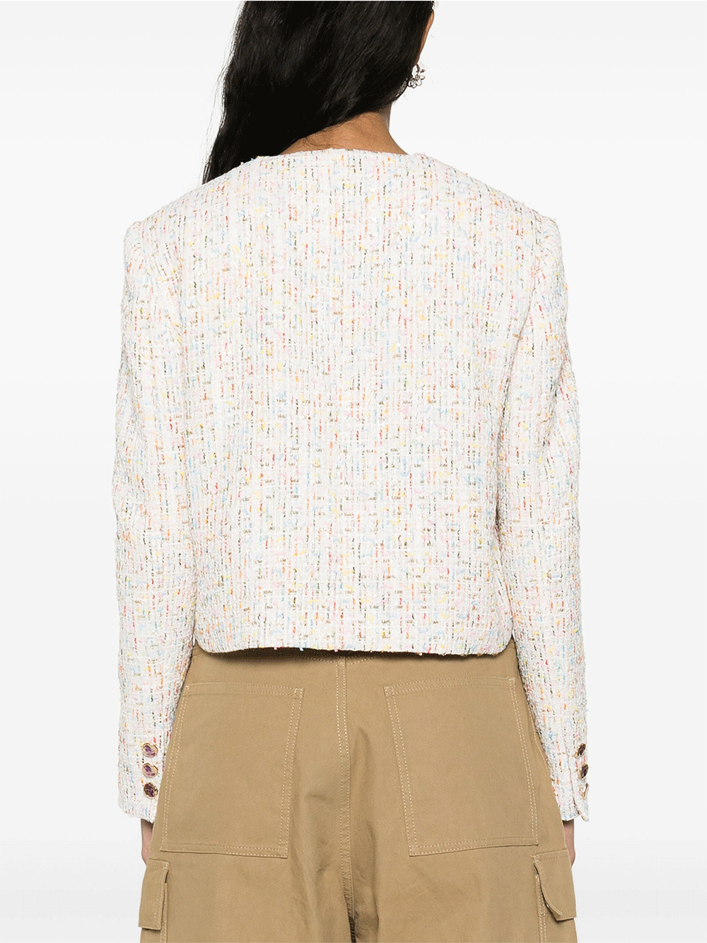 MSGM-Multicolour-Tweed-Jacket-Multi-4