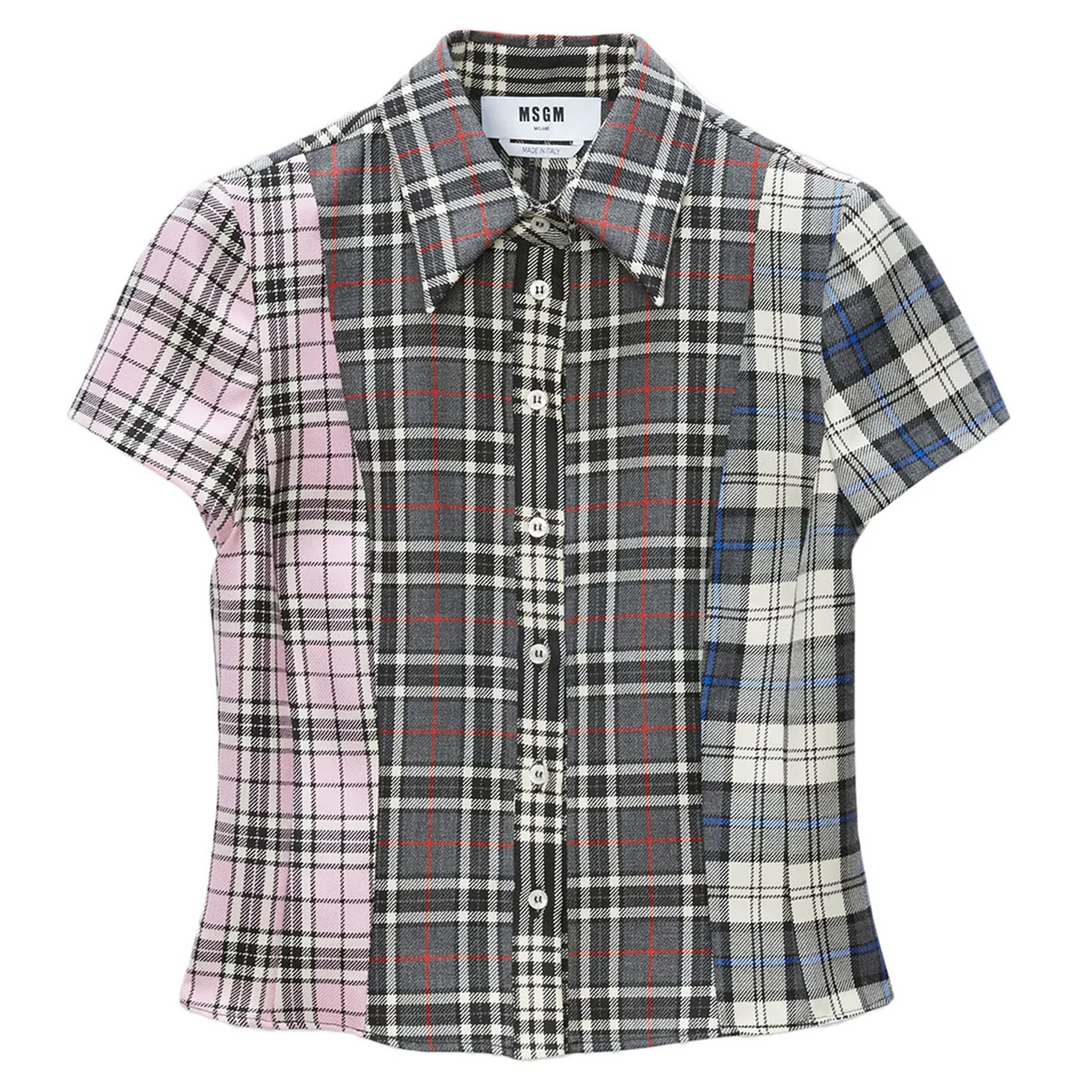 Pink Grey Checks Shirt