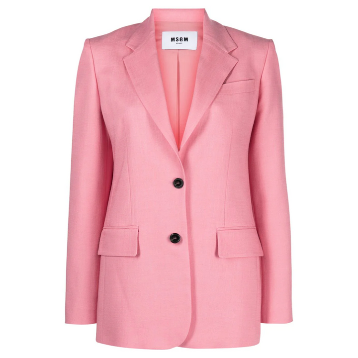 Pink Single Breasted Jacket