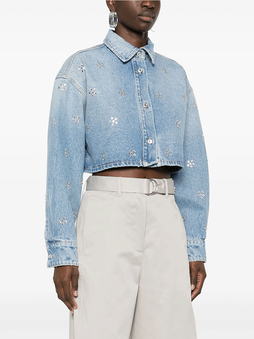 MSGM-Rhinestones-Cropped-Denim-Top-Denim-3