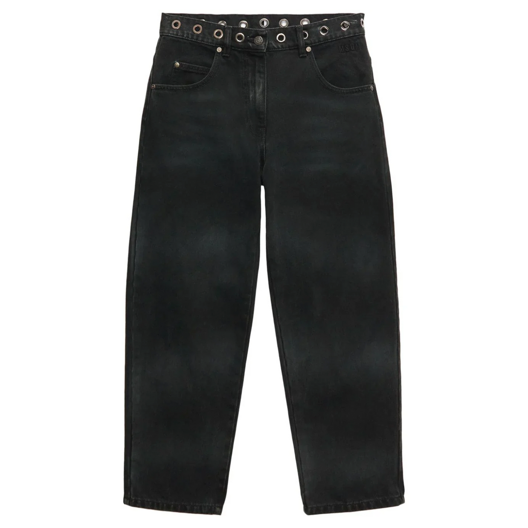 Rivet-Embellished Jeans