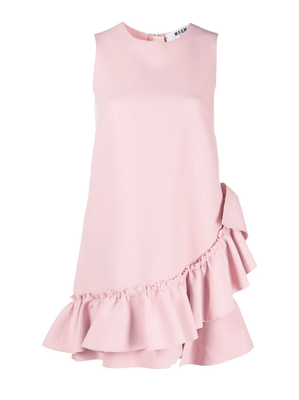       MSGM-Ruffled-Hem-Mini-Dress-Pink-1