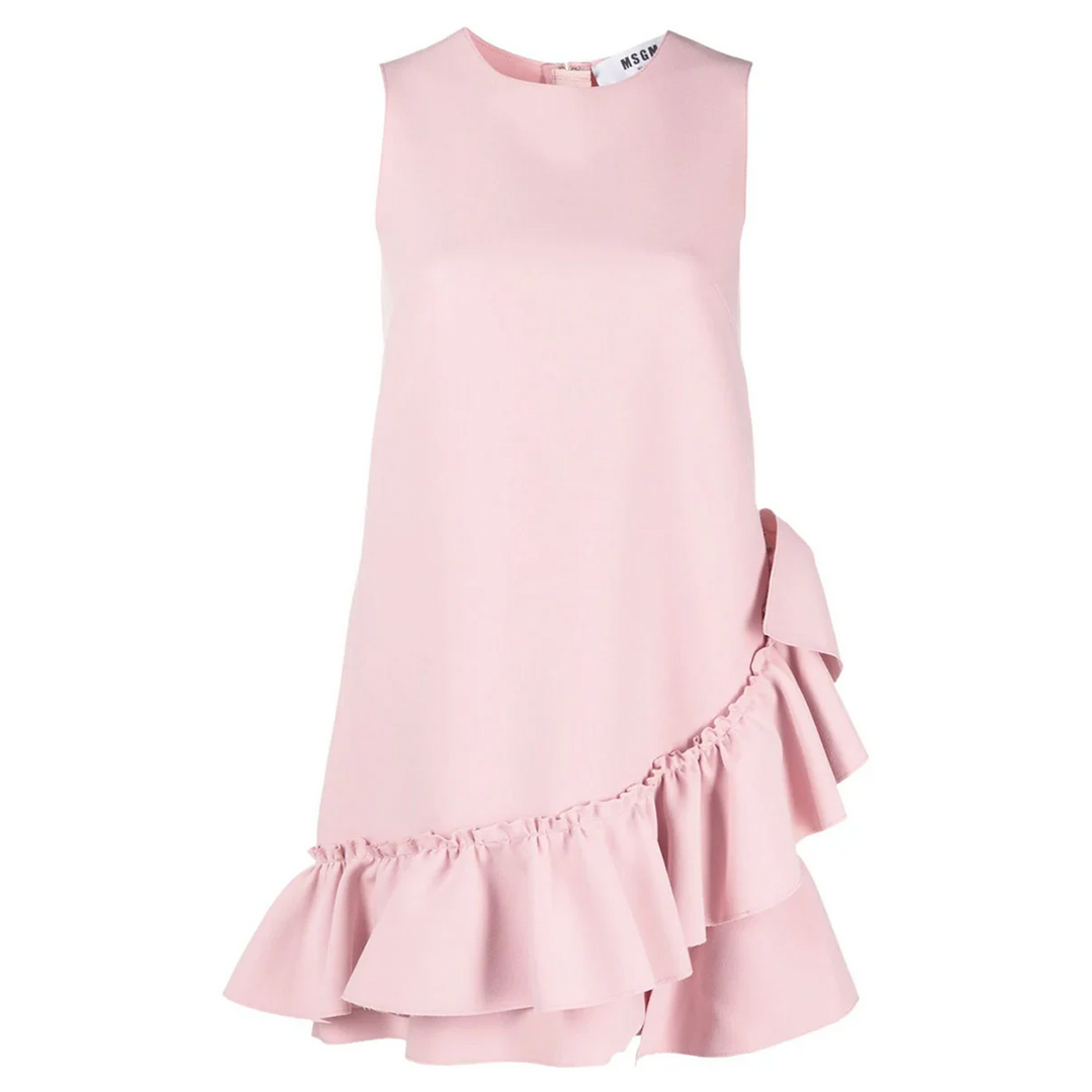 msgm pink dress MSGM Ruffled off-shoulder Puffball Dress | Pink