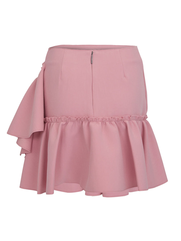 MSGM Ruffled Hem Mini Skirt Pink 2